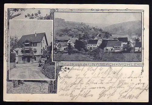 Ansichtskarte Nassach Mühle Wohnhaus 1902 Nassachtal Diegelsberg