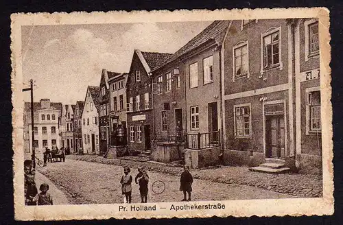 Ansichtskarte Preußisch Holland Ostpreußen 1943 Apothekerstraße Feldpost