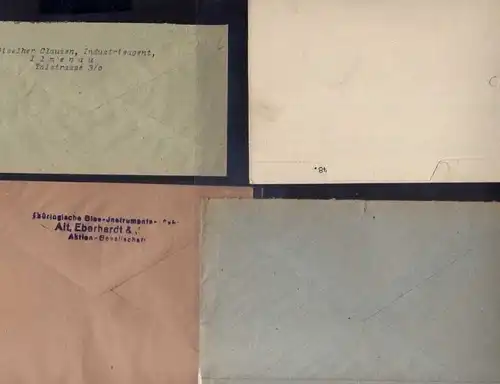 B484 7x SBZ Brief Postkarte Gebühr bezahlt 1945 Ilmenau Taxe percue Einschreiben