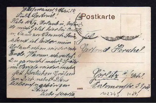 Ansichtskarte Weißwasser i. Schlesien Oberlausitz Wilhelmstraße 1920