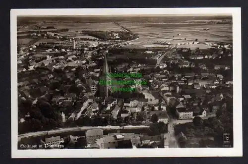 Ansichtskarte Gollnow in Pommern um 1935 Luftbild Fliegeraufnahme Fotokarte Goleniow