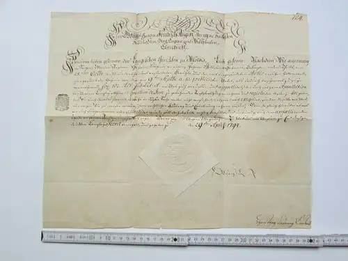 S130 Sachsen Vorphilatelie Fürstenbrief 1794 Friedrich August Herzog zu Sachsen