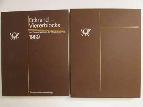 DDR 1989 Exklusiv Jahressammlung mit Eckrand Viererblocks nur 850 Stück mit komp