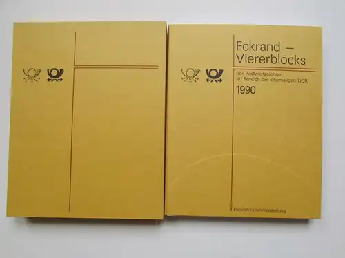 DDR 1990 Exklusiv Jahressammlung mit Eckrand Viererblocks nur 1250 Stück mit kom