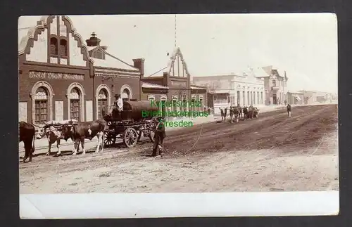 Ansichtskarte Windhuk DSW um 1910 Fotokarte Hotel Stadt Winhuk Restaurant Straßenbau