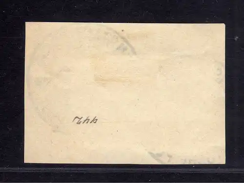 B1737 DP in der Türkei Briefstück 34 Constantinopel 2 gestempelt