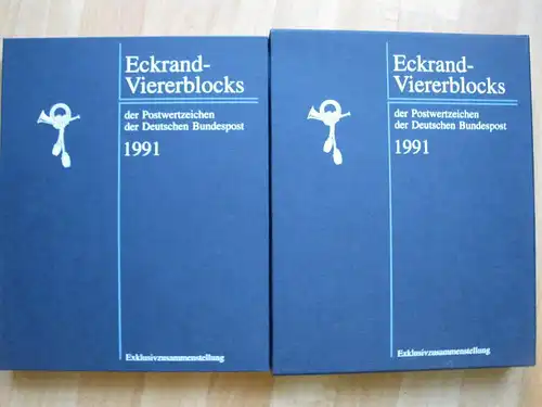 BRD 1991 Jahres Exklusivzusammenstellungen mit Eckrand Viererblocks postfrisch