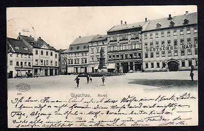 Ansichtskarte Glauchau Markt Apotheke Hohere Madchenschule