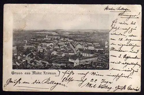 Ansichtskarte Mährisch Kromau 1898