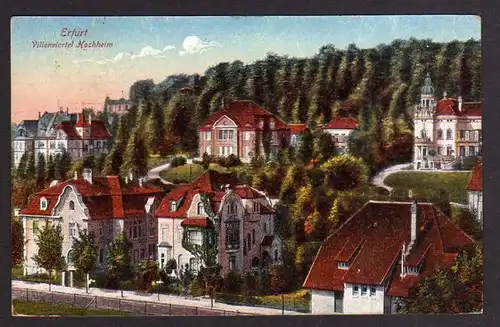 Ansichtskarte Erfurt Hochheim 1918 Villenviertel
