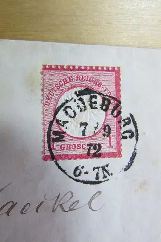 V853 5x Faltbrief Brief DR 19 Magdeburg 1872 Alte Neustadt Heimatsammlung 5 vers