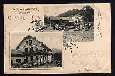 Ansichtskarte Muckendorf Niederösterreich Karnerwirt Gasthaus Hainthaler 1902