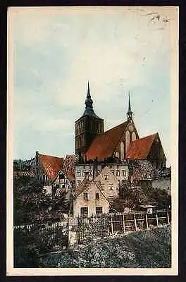 Ansichtskarte Rostock 1912 Mühlentor Nicolaikirche