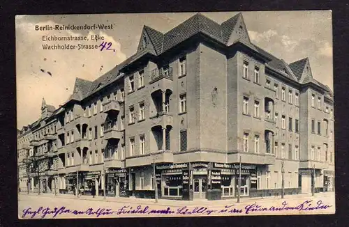 Ansichtskarte Berlin Reinickendorf West 1910 Eichbornstrasse Konsumverein für Tegel