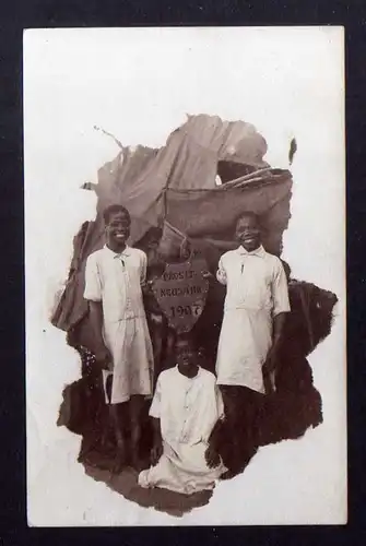 Ansichtskarte DSW Deutsch Südwestafrika Prosit Neujahr 1907 Okahandja 1906