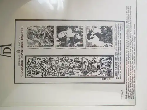 S308 Albrecht Dürer postfrische Motivmarken aus aller Welt 48 Seiten Ringbinder