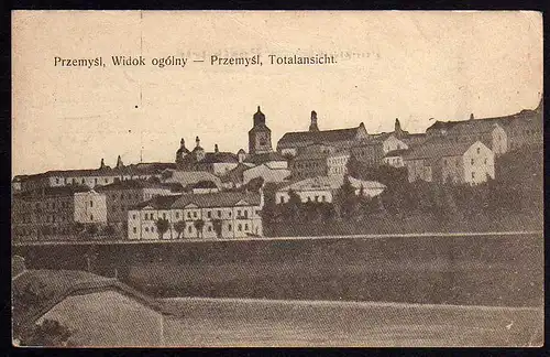 Ansichtskarte Przemysl Widok ogolny Totalansicht 1915 Feldpost Nr. 155