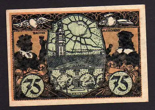 Notgeld Grünberg Schlesien 1 Schein 1921 Wein Bachus