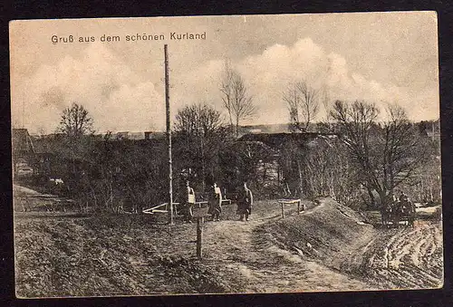 Ansichtskarte Kurland ca. 1918 Militär Kurzeme