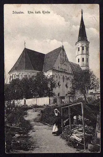 Schaulen Siauliai Röm. Kath. Kirche 1915 Feldpost Etappen Hilfsbäckerei