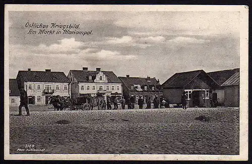 Ansichtskarte Mariampol Litauen Marijampole um 1915 Östliches Kriegsbild Markt