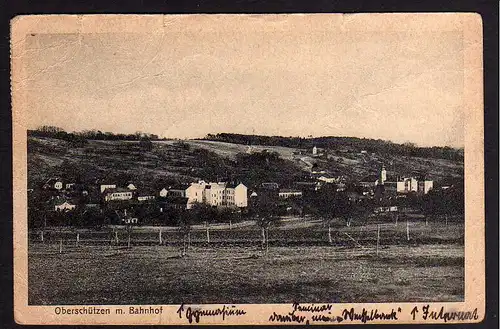 Ansichtskarte Oberschützen mit Bahnhof Seminar Internat 1923 Burgenland Österreich