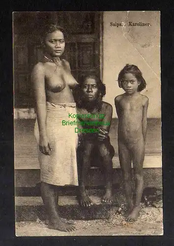 Ansichtskarte Saipan Marianen Native Karoliner um 1910