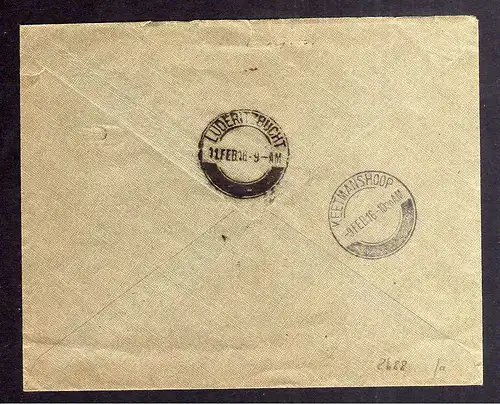 B2688 Brief Keetmanshoop 1916 Lüderitzbucht Gesellschaft Passed by Censor Zensur