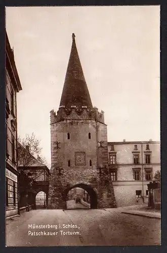 Ansichtskarte Münsterberg i, Schlesien Patschkauer Turm