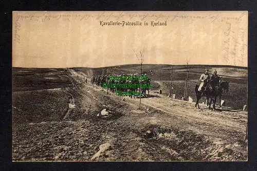 Ansichtskarte Kurland Litauen 1917 Kavallerie Patroullie