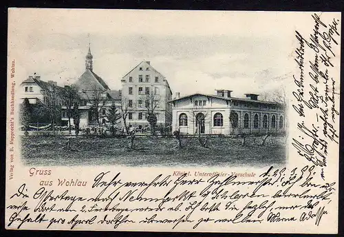 Ansichtskarte Wohlau Altwohlau 1899 Königl. Unteroffizier Vorschule