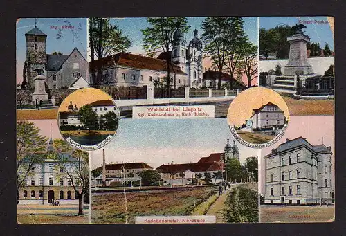 Ansichtskarte Wahlstatt Legnickie Pole 1915 Kirche Lehrerhaus Kadettenhaus Kadettena