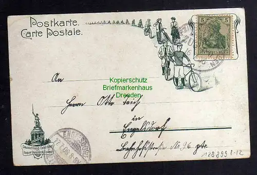 Ansichtskarte Deutschland Fahrräder August Stukenbrok Einbeck 1906