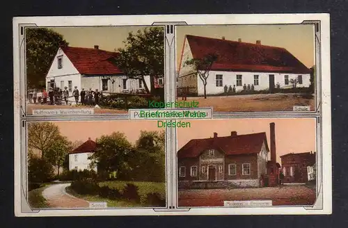 Ansichtskarte Polgsen Kreis Wohlau molkerei Brennerei 1924 Schloss Warenhandlung