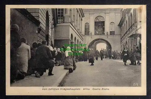 Ansichtskarte Vilnius Wilna Litauen 1916 Ossama Brama Feldpoststation 166