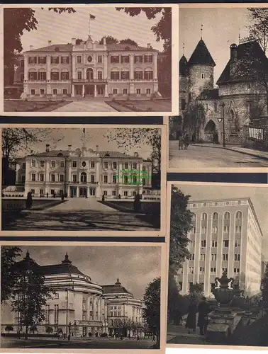 5 Ansichtskarte Reval Tallinn Estland Schloss Kathintal Theater um 1940