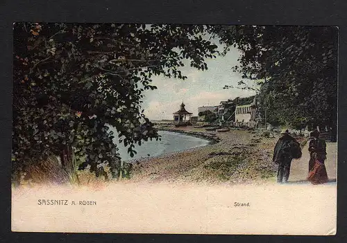 Ansichtskarte Sassnitz Rügen Strand um 1910