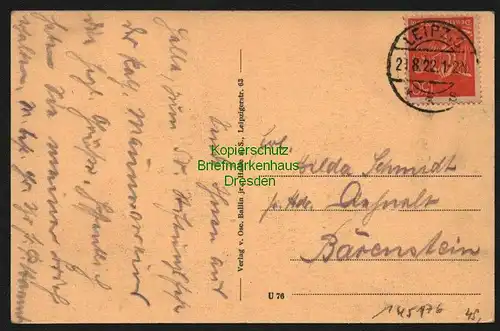 Ansichtskarte Halle Saale 1922 Stadtschützenhaus Frankenstraße Weinstube Speisesaal