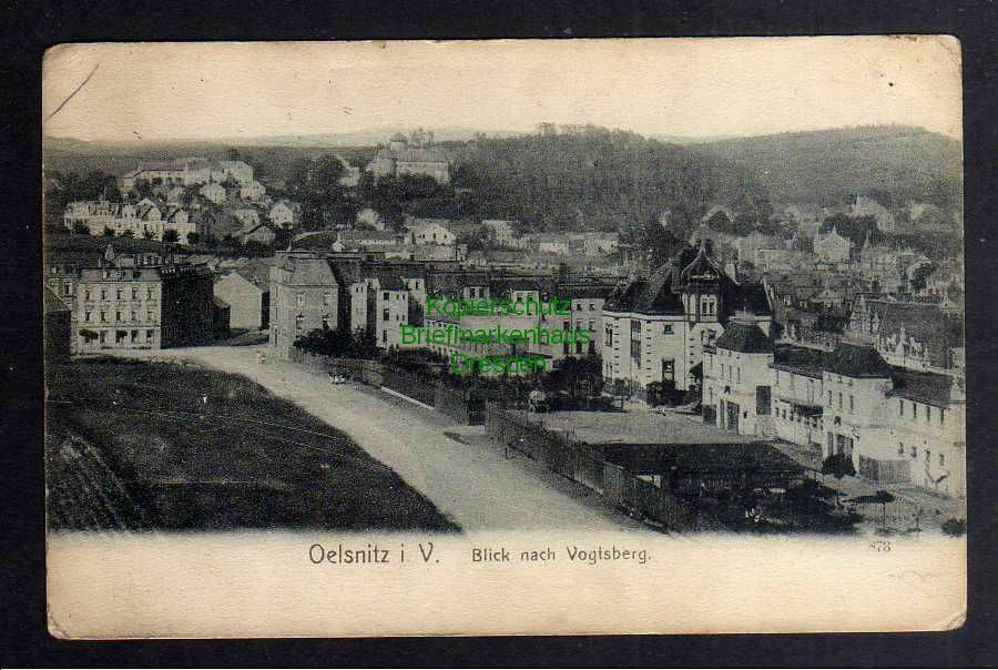 Ansichtskarte Oelsnitz im Vogtland Blick nach Vogelsberg