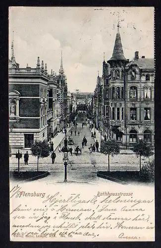 92908 AK Flensburg Rathausstrasse 1903