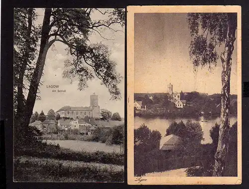 93158 2 AK Lagow Neumark Am Schloss 1914 Märkische Landschaften Serie Nr. 13