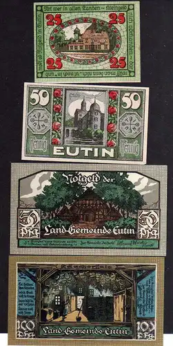 85834 Notgeld Eutin 4 Scheine 1920