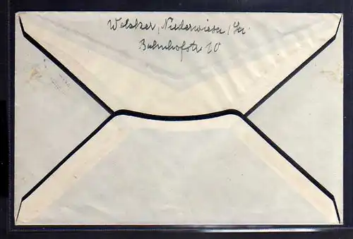 B629 SBZ Trauerbrief Gebühr bezahlt 1945 Niederwiesa nach Chemnitz
