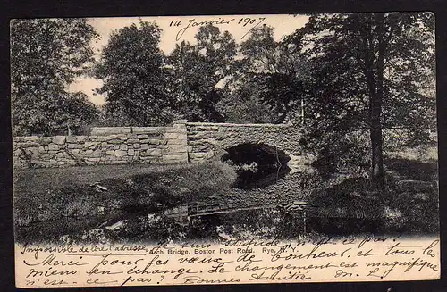 37487 AK Arch Bridge Boston Post Road, Rye N. Y. 1907