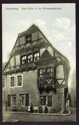 37154 AK Magdeburg Altes Haus in der Kreuzgangstrasse um 1915