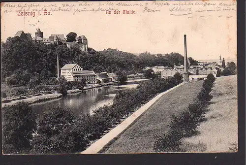 36995 AK Leisnig 1914 An der Mulde Verlag Brück & Sohn Meissen 10233