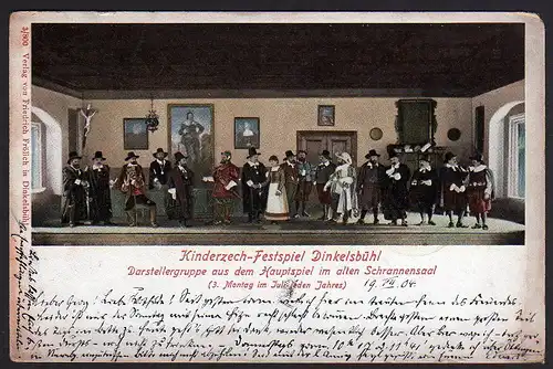 36287 AK Kinderzech Festspiel Dinkelsbühl Schrannensaal 1904