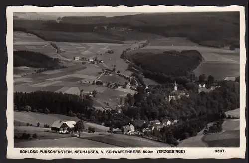 35887 AK Schloss Purschenstein Neuhausen 1938 Spielzeug