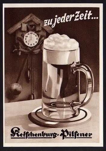 35734 Werbe AK Ketschenburg Pilsner Stolberg Bier um 1940