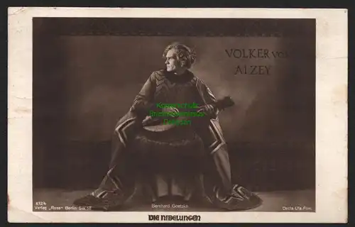 144495 AK Berlin 1924 Verlag Ross Die Nibelungen Volker von Alzey Decla-Ufa Film